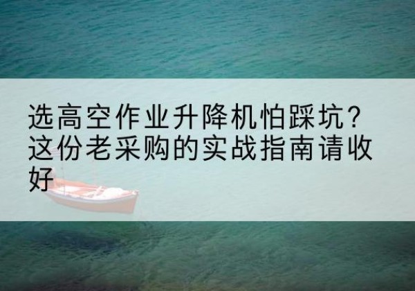 嵊州高空作业升降机厂家推荐-选高空作业升降机怕踩坑？这份老采购的实战指南请收好